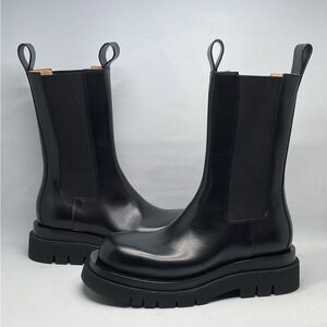 Bottega Veneta Lug Sole Leather Chelsea Boots size 39